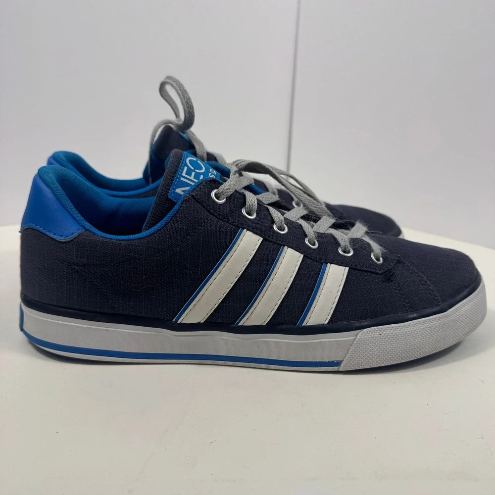 adidas Neo Men's‎ Low Top Sneakers Navy Blue Canvas Size 10